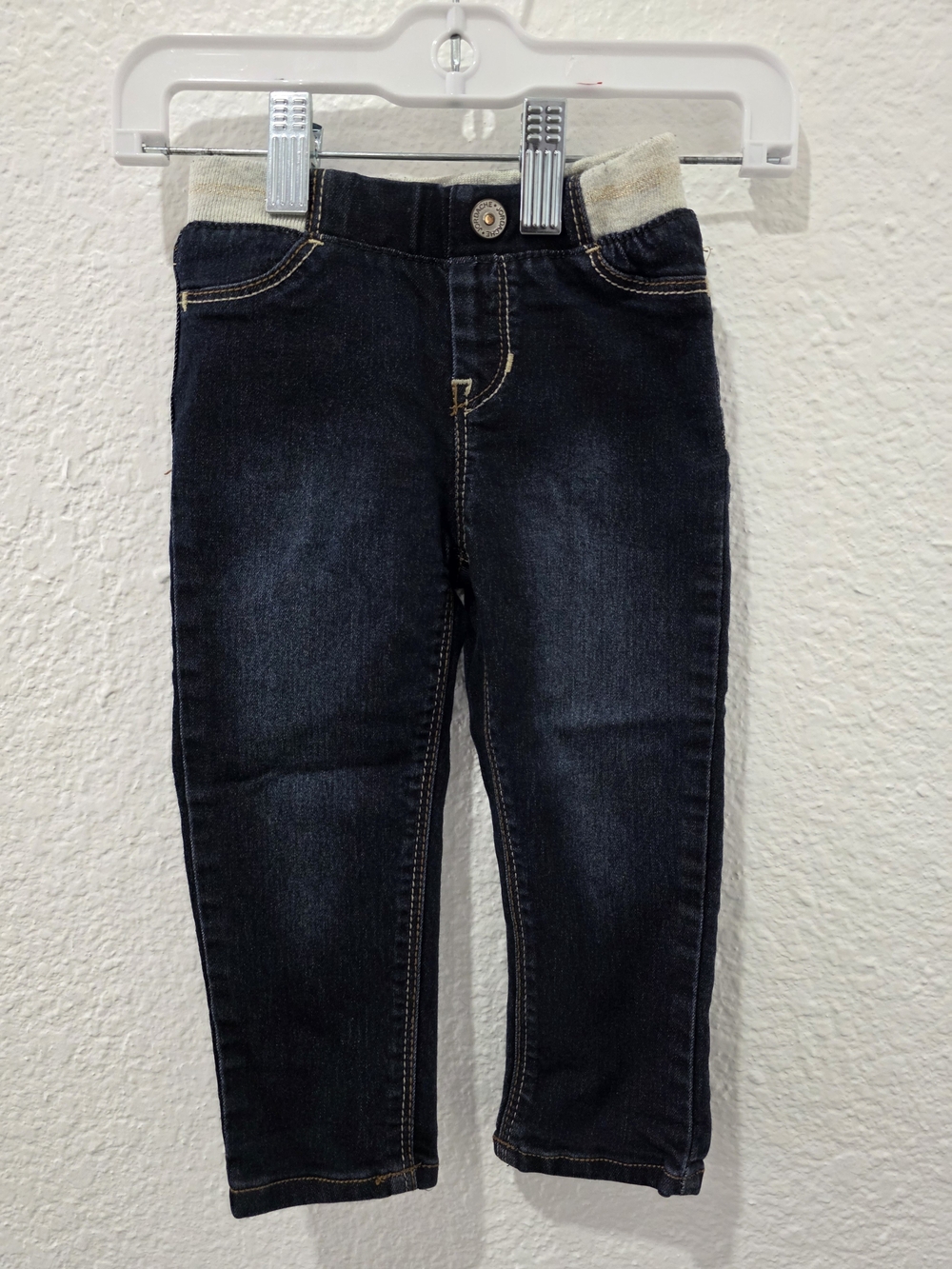 Jordache Dark Blue Knit-Waist Toddler Skinny Jeans